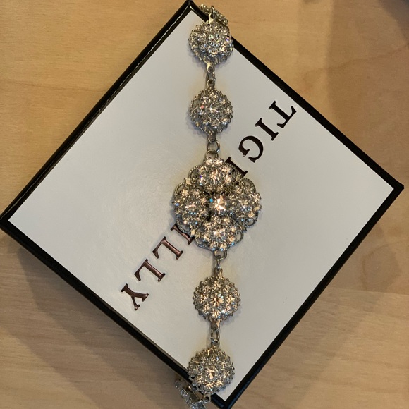 Vintage Style Swarovski Crystal Filigree Bracelet - Picture 2 of 6